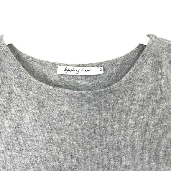 Symphony + Note 100% cashmere twin set cardigan & shell Size M grey lagenlook - Picture 11 of 16